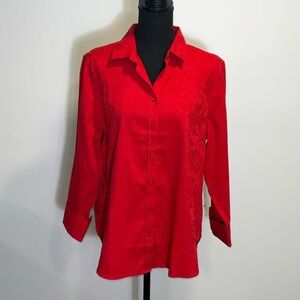 Chico’s No Iron Stretch Blouse, NWT